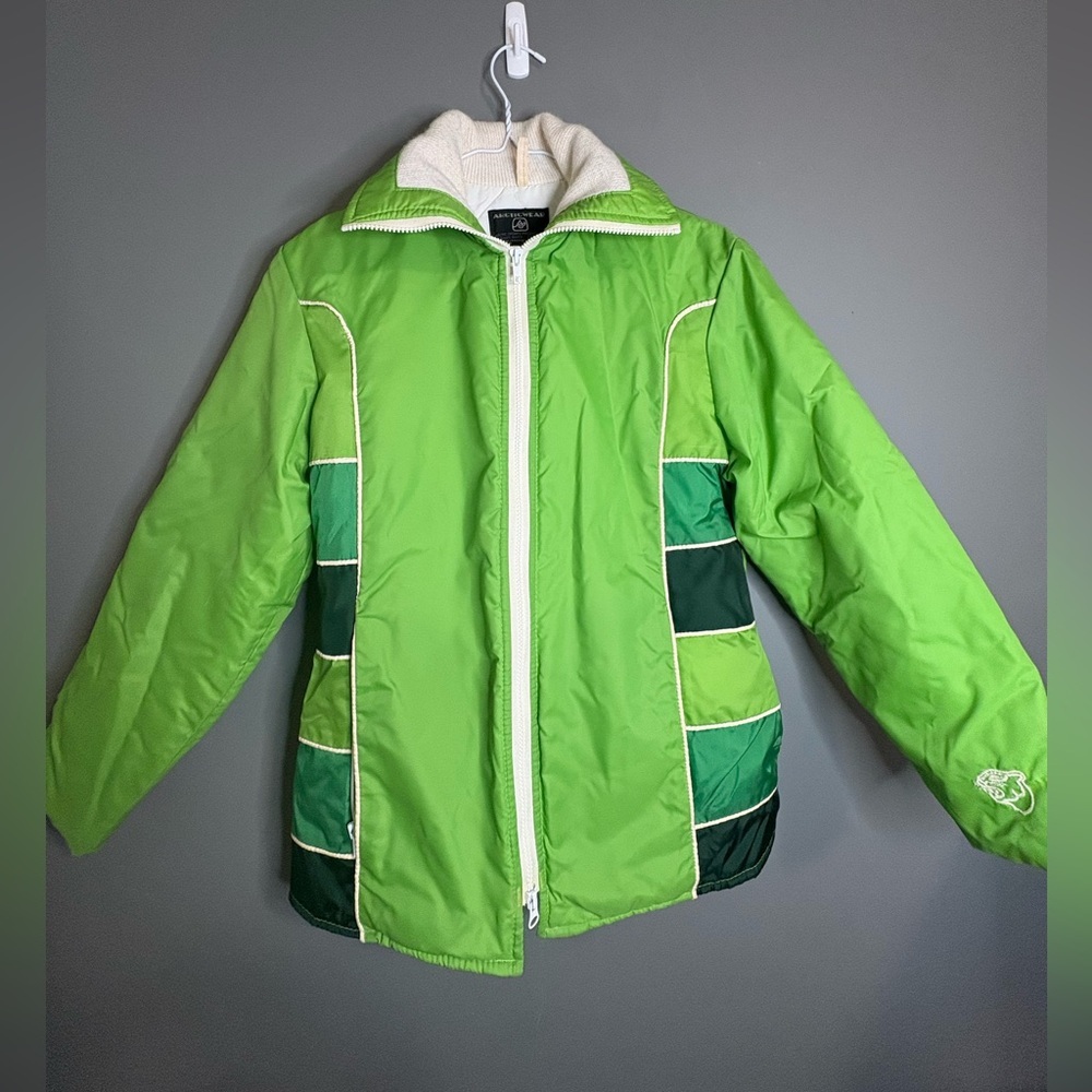 Vintage Arctic Wear Colorblock Ski Jacket M Made in Canada Retro 90s Winter Coat - Picture 2 of 9